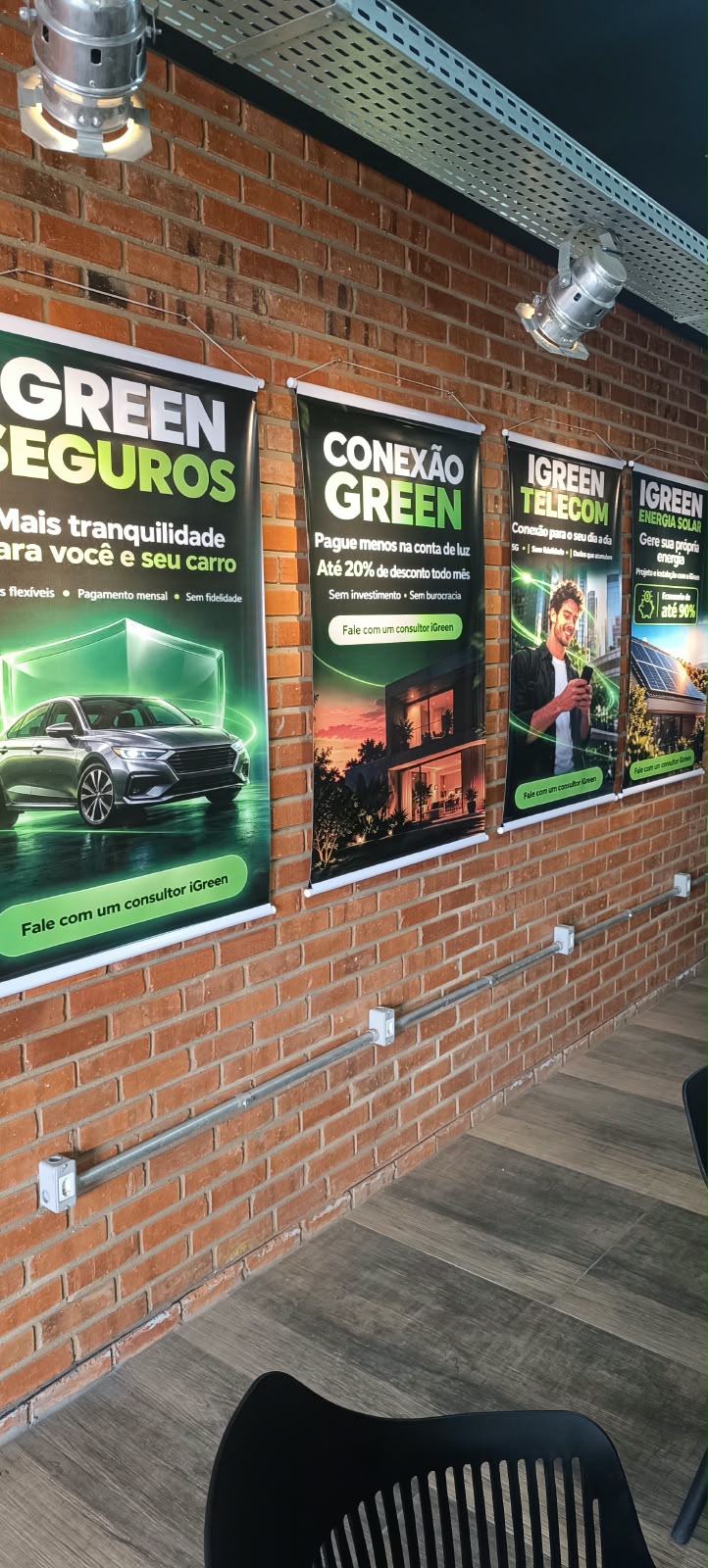 Ambiente interno do espaço em Chapecó